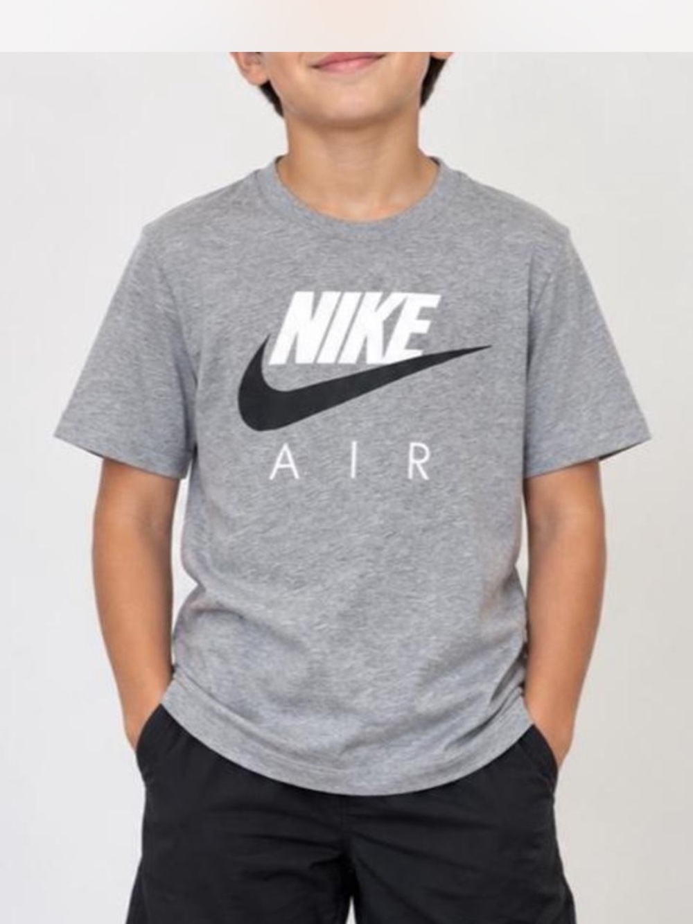 Nike Gray 'Air' Short-Sleeve Logo Tee